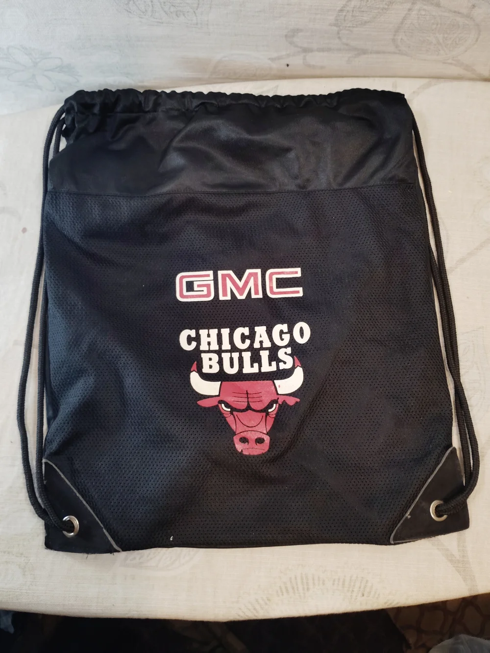 GMC Chicago Bulls Black Drawstring Backpack